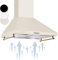 Klarstein Campana Extractora 60 cm, Extractor Cocina para Pared con Filtro Aluminio Antigrasa para Lavavajillas, Flujo Aire 645m³/h, Luces LEDs, Campanas de Cocina, Extractores con Montaje de Pared