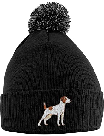 Purple Print House Jack Russell Bobble Hat - Jack Terrier Beanie with Bobble - Christmas Dog Lover Gift Idea for Men, Women, Kids