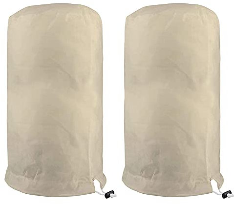 2 Piezas Manta Termica Plantas 80×100cm, Cubierta para Plantas Protección, Manta Termica para Plantas Invierno, Funda Plantas Bolsa, Protección Contra Heladas Tela No Tejida Protectores con Cordón
