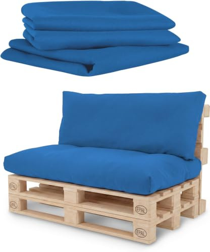 normani Bezüge für Palettenkissen - für 2-teilige und 3-teilige Palettenpolster - wasserabweisendes oder wasserdichtes Material verfügbar Wasserdicht Marine 2-Teilig 80 cm × 120 cm + 42 cm × 60 cm