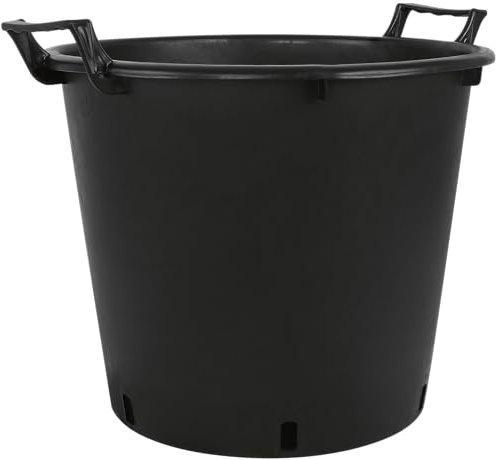 Erhard-Trading Bac à plantes avec poignée - Noir - 40 cm / 30 litres