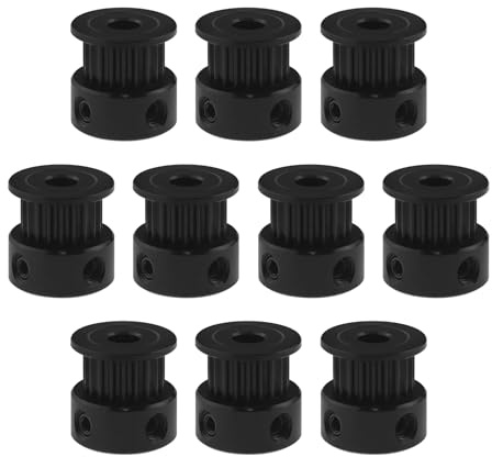 eMagTech 10 Stück GT2-Riemenscheibe 2GT-Zahnriemenscheibe 20 Zähne 5 mm Bohrung 6 mm Breite Riemen Schrittmotor-Riemenscheiben Aluminium-Zahnriemenscheibe Kompatibel mit Creality