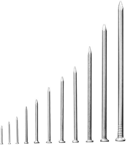 Chiodi in legno, chiodi in acciaio, Chiodi rotondi for uso domestico, Chiodi stranieri, Unghie fini, 8 punti 1 1,5 2 3 4 5 6 pollici-1,5 pollici Lunghezza 40 mm Spessore 2 mm 450 (Colore: 1,5 pollici