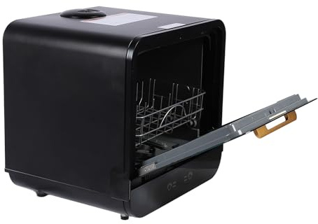 Lavavajillas de Encimera, 6 Tazones 6 Platos Capacidad 850 W 72 ° C Secado a Alta Temperatura Calefacción Lavavajillas Portátil Mini Lavavajillas Automático Lavavajillas Compacto