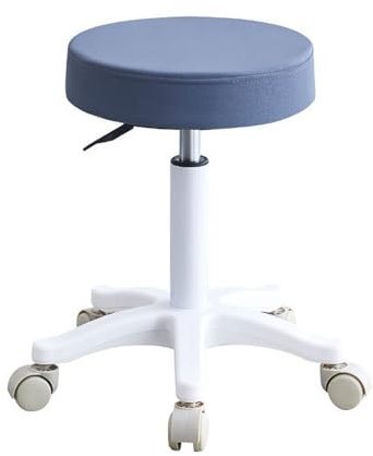 Verstellbarer Salonhocker aus Leder mit drehbaren Rädern für Spa und Büro
