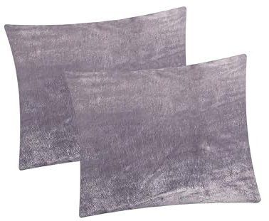 2er Set Fleece Winter Kissenbezug 40x40cm - Anthrazit (40x40cm-Anthrazit) | flauschig weich und warm, Kissenhülle, Doppelpack, kuschelig