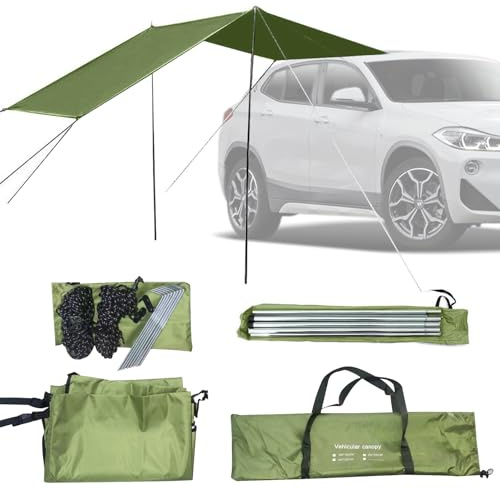 Voiture Tente de Hayon 440x200cm, Paroi Avant et Latérales pour Motorhome, Bus, Caravane