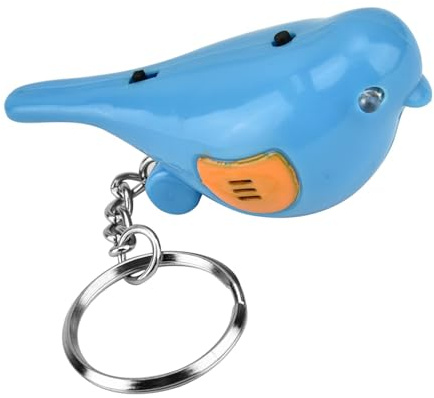Culnflun LED Bird Whistle Key Finder Intelligent Voice Control Keychain con batteria