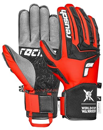 Reusch Guanti da sci ultra unisex – Guanti invernali caldi e antivento con isolamento R-LOFT, pelle, protezione per le dita in gomma dura, softshell, impermeabili e traspiranti