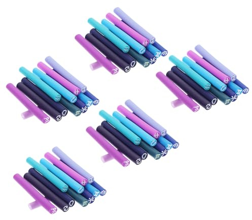 PENIKOKO DIY Polymer Clay Pattern Clay Canes 60Pcs 1.97In X 0.20In X 0.20In Bright Assorted Colour Soft Baking for Nail Art DIY Craft Jewelry Decor and Phone Case Customisation