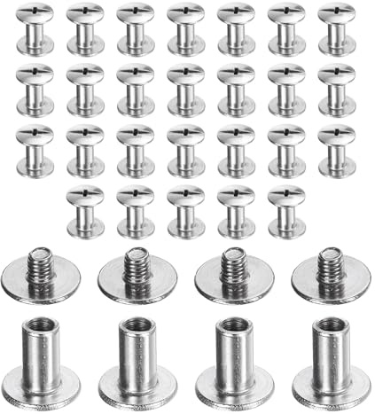 QUARKZMAN 30 Juegos De Tornillos Chicago M3x8mm 3mm De Longitud Plateado