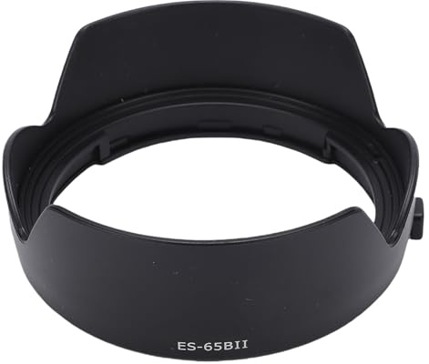 Vikye Paraluce per Fotocamera, Paraluce a Petalo di Fiore ES 65BII con Cappuccio da 43 Mm, per Obiettivi RF 50 Mm 1.8 Blocca la Luce Diffusa Riduce il Bagliore Rivestimento