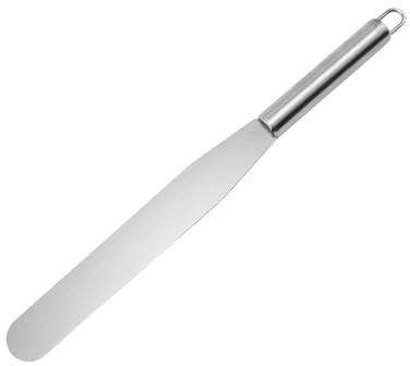 681012 - Spatola da pasticceria in acciaio inox da 5 x 3 cm, adatta per cucina, casa e pasta di zucchero (15,2 cm dritta)