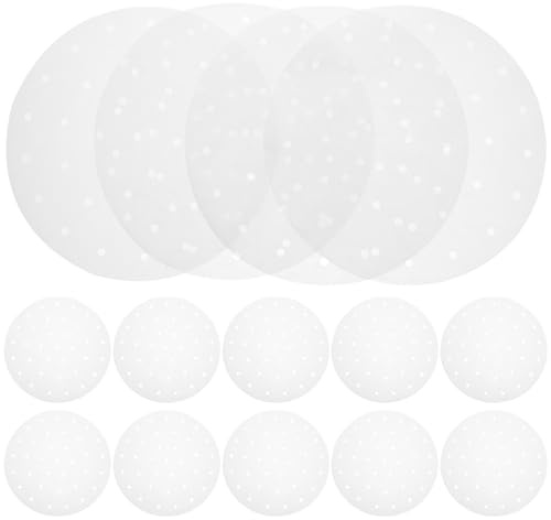 Gadpiparty 100pcs Round Air Fryer Liner and Steamer Paper Liners for Pans and Air Fryer Basket Time Saver Kitchen Baking Supplies