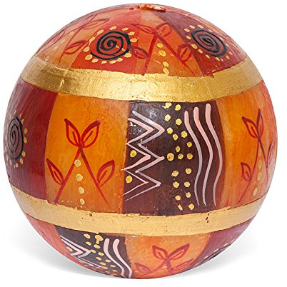 Kapula Große Kugelkerze Safari Gold, 12 cm