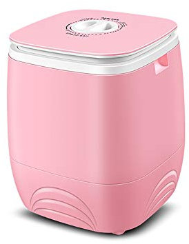 H&RB Mini Lavatrice Portatile per Lavanderia Compatta, Piccola Semi-Automatica con Controllo Temporizzato Vasca Singola, capacità 3KG,Pink