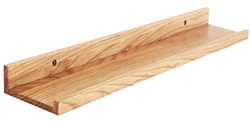 IBUYKE Wandregal in U-Form, 30/45/60/90 cm Schweberegal Vintage-Stil Hängeregal Büroregal für Dekos, Wohnzimmer, Schlafzimmer und Büro, Holzfarbe RF-GB544
