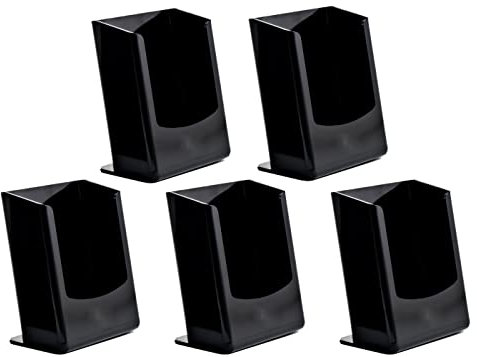 Garnet - 5 pz Portatovaglioli da Bar in plastica Nero – Set da 5 pz - 100% Made in Italy