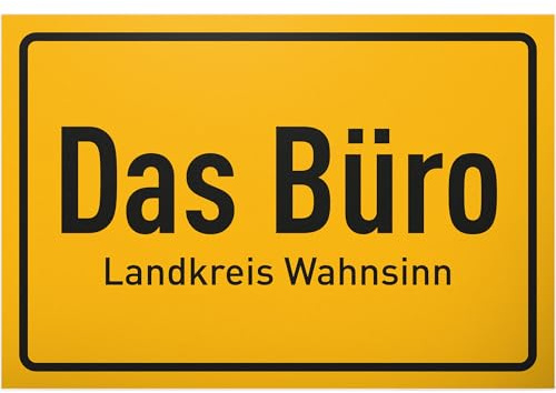 DankeDir! Das Büro - Schild 30 x 20 cm - Wandschild lustiger Spruch Spruchschild Türschild Geburtstagsgeschenk Wanddeko - Geschenkidee Deko Geschenk Partydeko Kollegen Freunde Party