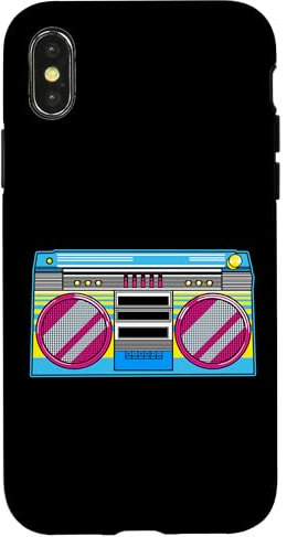 Hülle für iPhone X/XS Männer 90er Jahre Musik Ghettoblaster