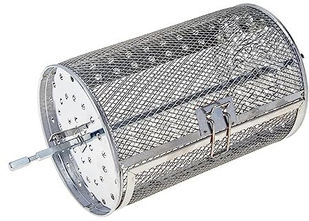 Milisten Cage à Griller Rotative Acier Inoxydable pour Four Électrique Outils De Rôtissage pour Pommes De Terre Légumes Et Fruits Secs Durable Et Facile à Utiliser