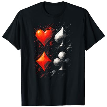 Kartenspieler Würfel Poker Spielkarten Kartenfarbe T-Shirt