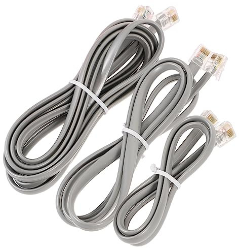 MERRYHAPY 3pezzi Telefonico Estensibile Pc Compatibile Con Telefono Fax e Modem Resistente e Affidabile