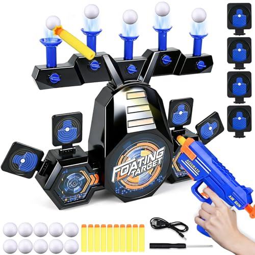 Joellfuner Schwimmendes ZielSpiel Spielzeug, Elektro-Schießscheiben Zielschießen, Luftschuss Hover Shot Floating Target, Zielscheibe Schießspiele Toy, Hover Spielzeug Pistole,für 6+Jahre (1)