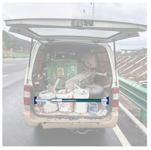 Barra di carico Regolabile per carichi Pesanti da 51,2 a 66,1 Pollici - Lega di Alluminio Verde, Antiscivolo, antiruggine, Sistema di Fissaggio del carico telescopico Portatile per Camion e