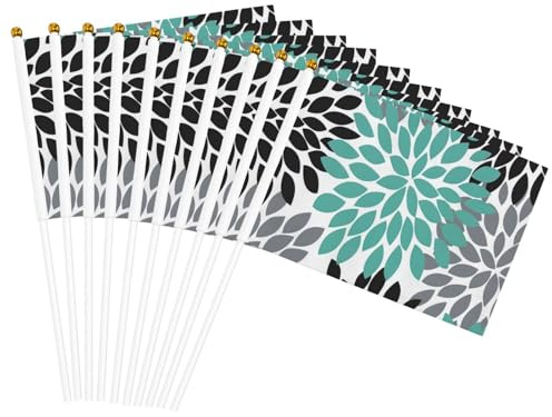 Drapeau léger imprimé fleur de dahlia pratique pour décoration d'intérieur et d'extérieur