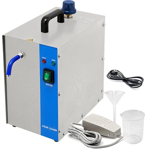 1300W Professionell Ångtvätt för Smycken 2L Smyckesångare Ångtvättmaskin 304 Rostfritt Stål Ädelstensångare 135°C/275℉ Silvertvätt Utrustning för Guld- och Ädelstensrengöring