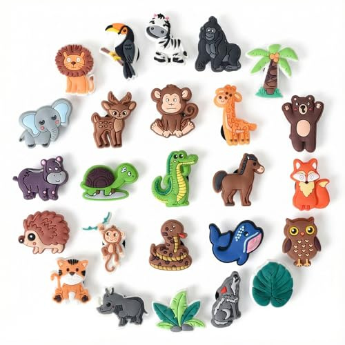 Set di 25 Ciondoli Decorativi per Scarpe, Ciondolo per Scarpe per Zoccoli, Pins Ciondoli Shoe Charms, Accessori per Crocs, per Ragazze, Ragazzi, Adulti, Regalo per Feste di Compleanno (Opzione A)