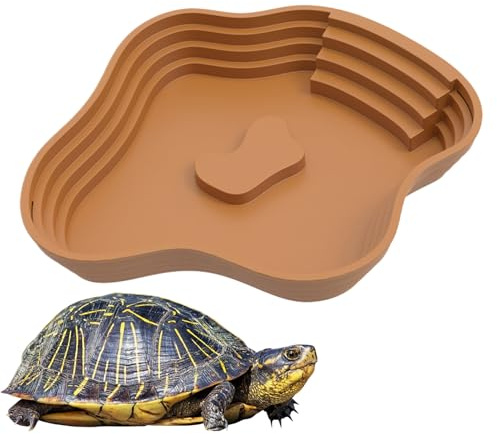 Reptilvattenskål - naturlig design, habitatskål, husdjursmatare | Flerfunktionsbadmatningsbricka med hållbart PP-byggd, hygieniskt hölje Tillbehör för avelsbox Vård förbättrar hälsan