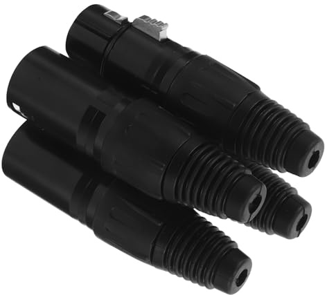 Hemobllo 4pièces Adaptateur de Connecteur de Microphone XLR Broches Lot pour Câbles Audio Stéréo Conversion de Ligne Connecteurs Mâle et Femelle