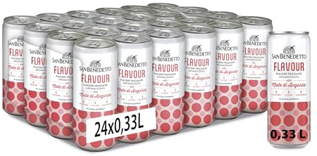 San Benedetto Flavour - Note di Anguria, Confezione da 24 Lattine da 330 ml, Bevanda Analcolica Dissetante, Aroma Fresco e Fruttato, in Lattina, Zero zuccheri