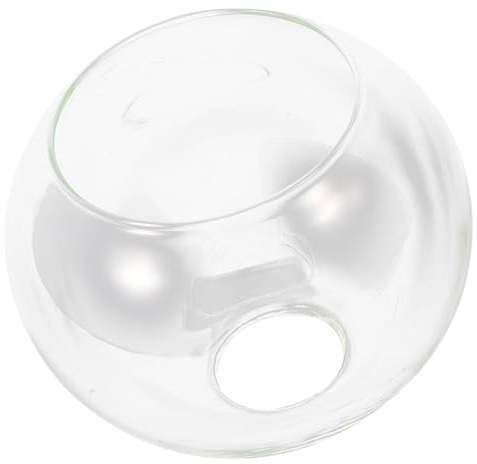 YARNOW Lampada Doppia Apertura Sfera in Vetro Trasparente Paralume e Facile Sostituzione Lampadina Design Moderno per Lampadari a Sospensione