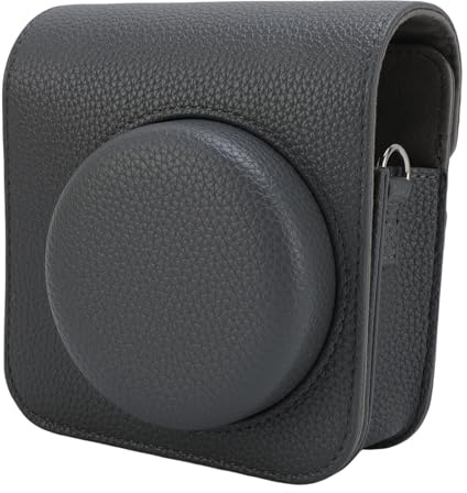 Erchineko Funda Protectora de Piel Sintética Retro para Cámara Instantánea Mini41, Bolsa de Cámara con Tapa Magnética con Correa para el Hombro, Funda de Transporte Duradera a Prueba de Golpes con