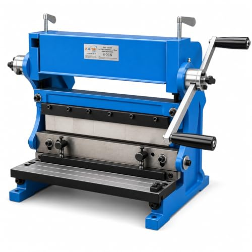KATSU Tools 3-in-1 Manual Sheet Metal Shear Brake Roller Bending Machine 305mm, Shears and Slip Roll Machine for Metalworking Shearing Bending Rolling 165180