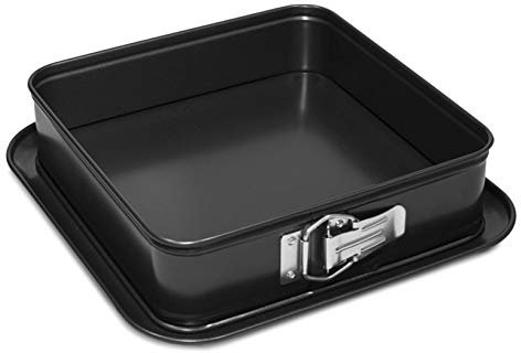 Guardini, Stampo apribile quadrato 24x24 cm, Fondo salvagoccia, Acciaio con rivestimento antiaderente, Nero, Made in Italy, Linea Gardenia