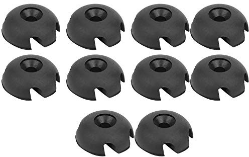 MAGT Deck Line Guide, 10 Stück Kajak Deckleinenführung Runde Deck Rigging Guide Kunststoff Kanus Linienführung Marine Zubehör Schwarz