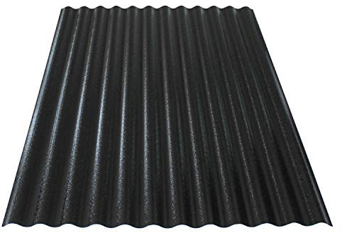 KAISER plastic® 10er Set Wellplatte | Xtra Strong (PC) | C-Struktur und schwarz | 1,2mm Stärke | Sinus 76/18 | 90 x 117 cm | Made In Germany