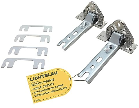 Lichtblau 2x Türscharnier 00268698 268698 2285121 00907485 Bosch Siemens | Scharnier für Kühlschrank Front Montage passend für zahlreiche Hersteller