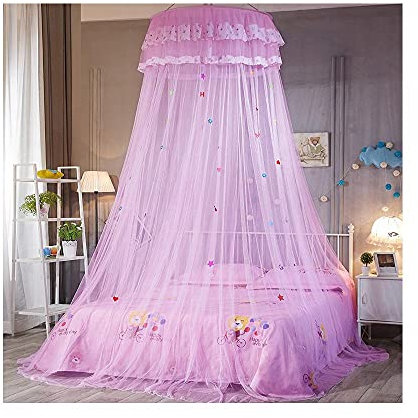 Uteruik - Zanzariera a baldacchino per letto da appendere, in pizzo, per bambini, protezione contro gli insetti