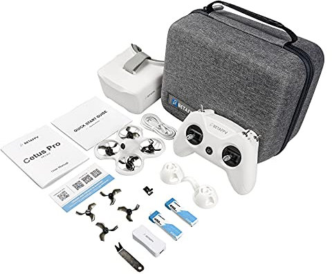 BETAFPV Kit de Drone Cetus Pro FPV RTF Avec Maintien D'altitude Autoprotection Atterrissage D'urgence 3 Modes de Vol Fonction Tortue Drone Prêt à Voler pour Débutants Adolescents, Télécommande