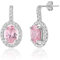 Meissa Diamant-Ohrringe für Frauen 925er Sterlingsilber Cubic Zirkonia Ohrstecker zierliche Statment-Ohrringe Hochzeit Brautschmuck Diamanten Suds Geschenk für Sie (Rosa Stein)