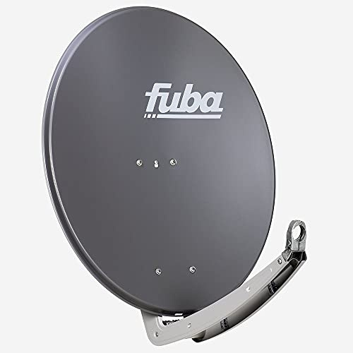 Fuba DAA 780 A Aluminium Satellitenschüssel 80cm anthrazit - (Testergebnis: ausgezeichnet)* - Sat-Antenne/Sat-Spiegel mit Doppeltragarm, Alu Druckguss LNB-Halterung, rostfrei, Schlechtwetterreserve