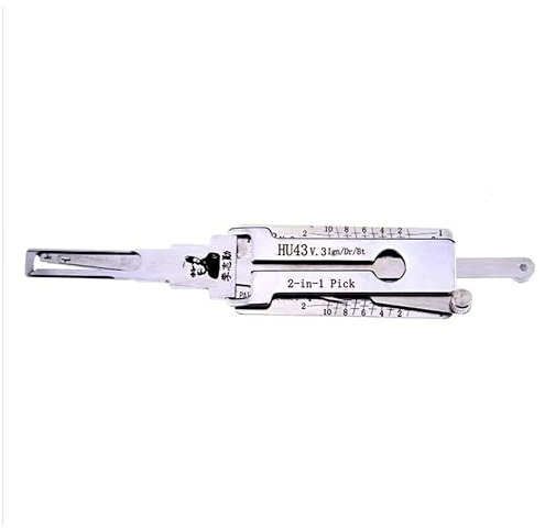 Auto Lock Pick, HU43 LiShi 2 in 1 Dietrich und Decoder für Auto, Autoschlüsselleser, professionelle Schlosserwerkzeuge