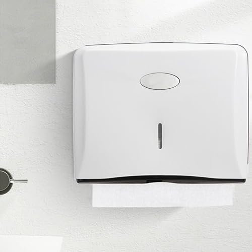 Dispensador de Toallas de Papel montado en la Pared, dispensador de Toallas de Papel de Mano Autoadhesivo, dispensador de Toallas de Mano Comercial Plegable en C para Cocina, baño, Hotel, Restaurante