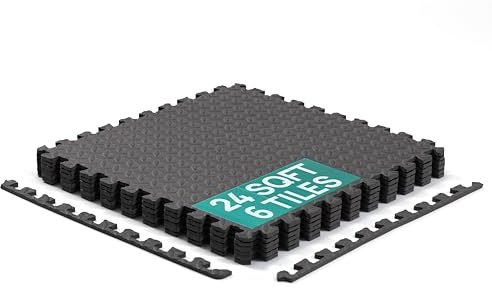 Yes4All Dickere EVA-Schaum-Puzzle-Übungsmatten 1,9 cm und 2,5 cm für Heim-Fitness-Workout – ineinandergreifende Bodenfliesen für Fitnessgeräte