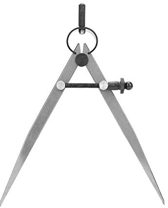 45# Stahlzirkel für Lederarbeiten, Flügelzirkel Federzirkel Zirkel für Lederarbeiten Professionelles Zirkel-Zeichenwerkzeug zum Zeichnen von Kreisen, Winkeln und Maßangaben (150mm)